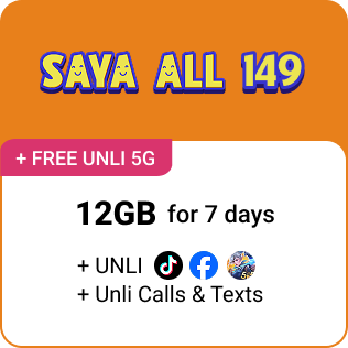 SAYA ALL 149 with FREE UNLI 5G